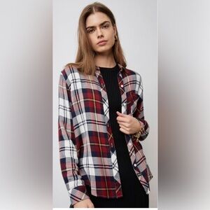 RAILS Hunter Merlot Navy Burgundy Long Sleeve Shirt Size Small MSRP $188